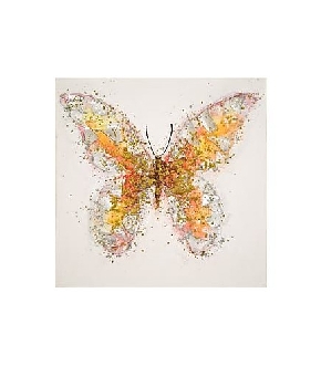 DIPINTO SU TELA RED BUTTERFLY 60X3X60