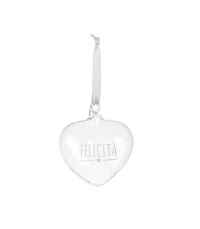 CUORE BOROSILICATO FELICITA' 8x8 CM