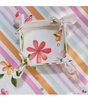 POLLINE CESTINO FIORI MACRO MULTICOLOR CM.18X18