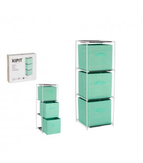 SCAFFALE 3 CASSETTI TNT MENTA
