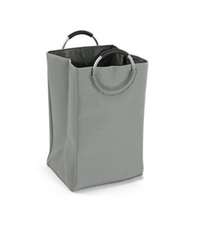 CESTA PORTABIANCHERIA CON MANICI GRIGIO CM 36X30X55H
