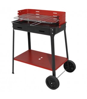 BARBECUE IN ACCIAIO 504.50 C/RUOTE 50X35X80 CM