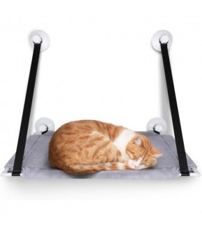 Amaca per gatti con ventose GRIGIO 60X32X50