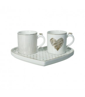 TETE A TETE AMORE MIO CUORI NEW BONE CHINA