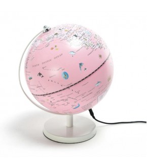 01316 - MAPPAMONDO CON LUCE LED 21X20XH.27CM