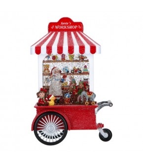 BABBO NATALE CON CARRETTO 18x10,2x27,5cm