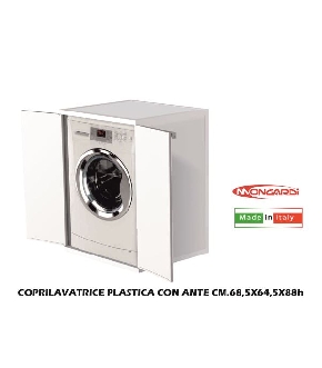 KIT COPRILAVATRICE RESINA 68X64XH88 CM BIANCO
